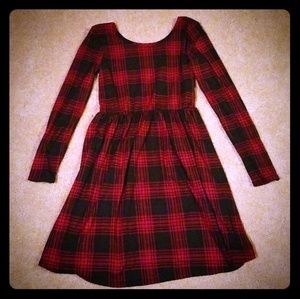 Size Small Red Plaid Maternity Dress